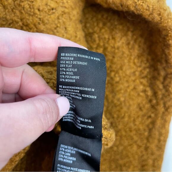 MTWTFSS Weekday Mustard Yellow Wool Mohair Blend Sweater - Picture 4 of 4